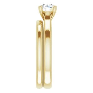 Rings 14K Yellow 5.5 mm Round Engagement Ring Mounting