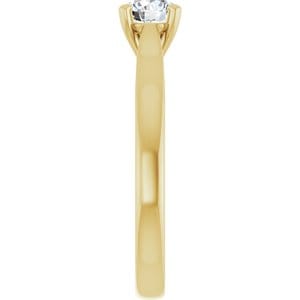 Rings 14K Yellow 5.2 mm Round Engagement Ring Mounting