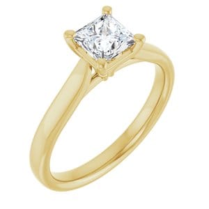 Rings 14K Yellow 5 mm Square Engagement Ring Mounting
