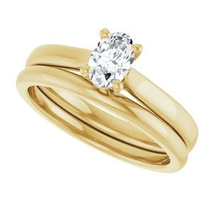 Rings 14K Yellow 6x4 mm Oval Engagement Ring Mounting