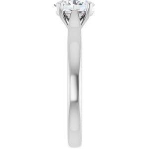 Rings Platinum 7x5 mm Oval Engagement Ring Mounting