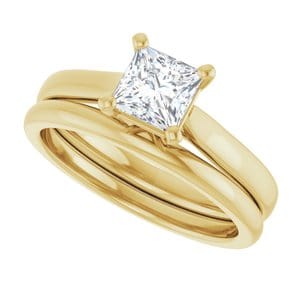 Rings 14K Yellow 5 mm Square Engagement Ring Mounting