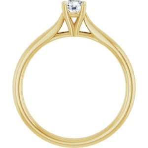 Rings 14K Yellow 4.1 mm Round Engagement Ring Mounting