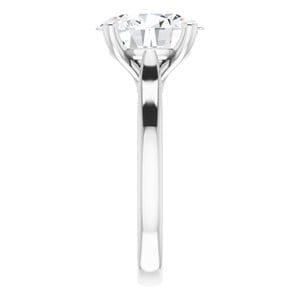 Rings Platinum 11x9 mm Oval Engagement Ring Mounting
