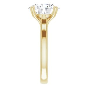 Rings 18K Yellow 11x9 mm Oval Engagement Ring Mounting