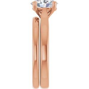 Rings 14K Rose 8x6 mm Oval Engagement Ring Mounting