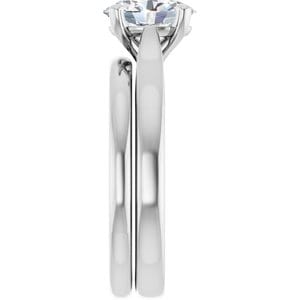 Rings Platinum 8x6 mm Oval Engagement Ring Mounting