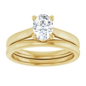 Rings 14K Yellow 7x5 mm Oval Engagement Ring Mounting