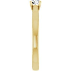 Rings 14K Yellow 4.1 mm Round Engagement Ring Mounting