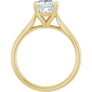 Rings 14K Yellow 7 mm Cushion Engagement Ring Mounting