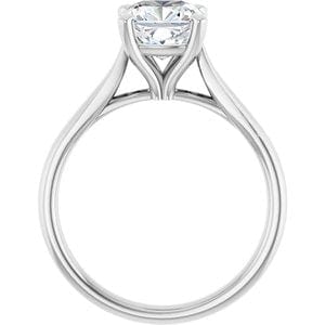 Rings Platinum 7 mm Cushion Engagement Ring Mounting