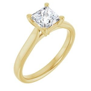Rings 14K Yellow 5.5 mm Square Engagement Ring Mounting