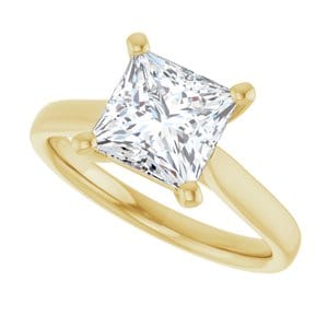 Rings 14K Yellow 7 mm Square Engagement Ring Mounting