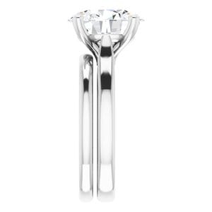Rings Platinum 11x9 mm Oval Engagement Ring Mounting