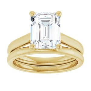 Rings 14K Yellow 9x7 mm Emerald Engagement Ring Mounting