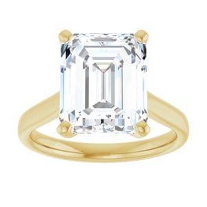 Rings 14K Yellow 11x9 mm Emerald Engagement Ring Mounting