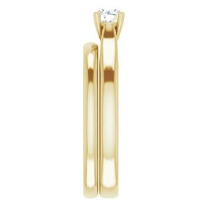Rings 14K Yellow 4.1 mm Round Engagement Ring Mounting