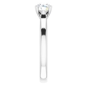 Rings 14K White 5.5 mm Round Engagement Ring Mounting