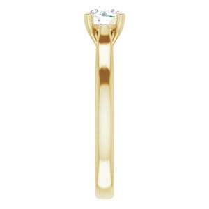 Rings 14K Yellow 5.5 mm Round Engagement Ring Mounting