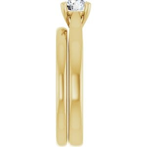 Rings 14K Yellow 5.2 mm Round Engagement Ring Mounting