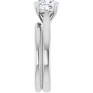 Rings Platinum 7 mm Cushion Engagement Ring Mounting