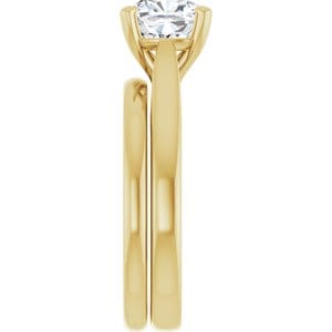 Rings 14K Yellow 7 mm Cushion Engagement Ring Mounting
