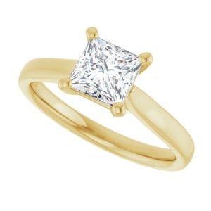 Rings 14K Yellow 5.5 mm Square Engagement Ring Mounting