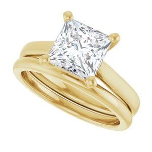 Rings 14K Yellow 7 mm Square Engagement Ring Mounting