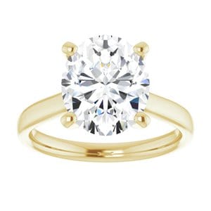 Rings 18K Yellow 11x9 mm Oval Engagement Ring Mounting
