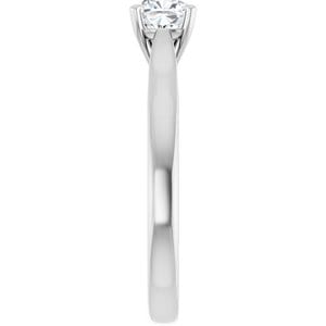 Rings 14K White 5 mm Cushion Engagement Ring Mounting