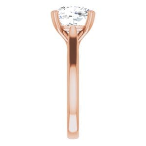 Rings 14K Rose 9 mm Cushion Engagement Ring Mounting