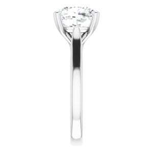 Rings 14K White 9 mm Cushion Engagement Ring Mounting