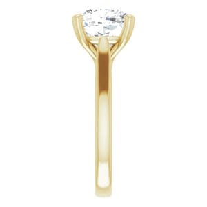 Rings 14K Yellow 9 mm Cushion Engagement Ring Mounting