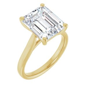 Rings 14K Yellow 11x9 mm Emerald Engagement Ring Mounting