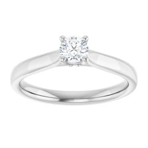 Rings 14K White 4.1 mm Round Engagement Ring Mounting