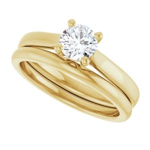 Rings 14K Yellow 5.2 mm Round Engagement Ring Mounting