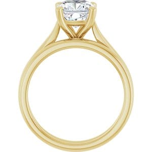 Rings 14K Yellow 7 mm Cushion Engagement Ring Mounting