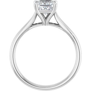 Rings 14K White 5.5 mm Square Engagement Ring Mounting