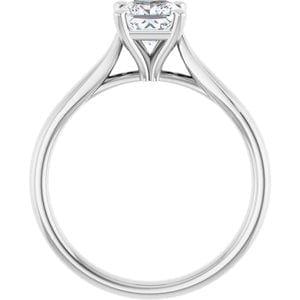 Rings 14K White 5 mm Square Engagement Ring Mounting