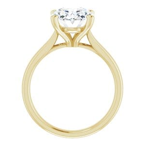 Rings 18K Yellow 11x9 mm Oval Engagement Ring Mounting
