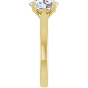 Rings 18K Yellow 9x7 mm Oval Engagement Ring Mounting