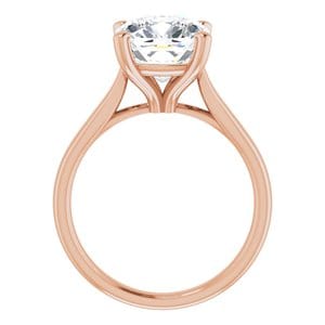 Rings 14K Rose 9 mm Cushion Engagement Ring Mounting