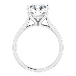Rings 14K White 9 mm Cushion Engagement Ring Mounting