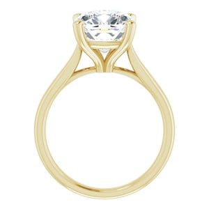 Rings 14K Yellow 9 mm Cushion Engagement Ring Mounting