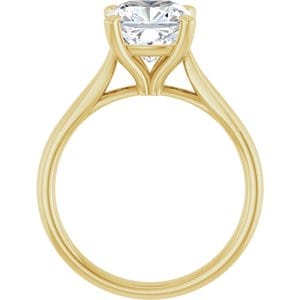 Rings 14K Yellow 8 mm Cushion Engagement Ring Mounting