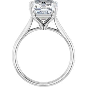 Rings Platinum 11x9 mm Emerald Engagement Ring Mounting