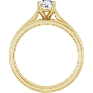 Rings 14K Yellow 5.2 mm Round Engagement Ring Mounting