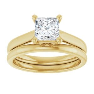 Rings 14K Yellow 5.5 mm Square Engagement Ring Mounting