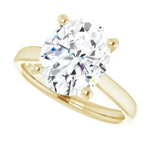 Rings 18K Yellow 11x9 mm Oval Engagement Ring Mounting