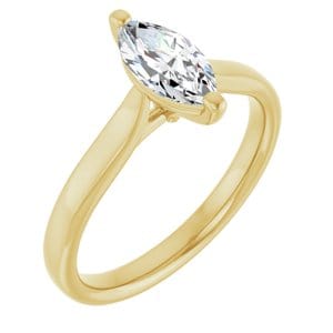 Rings 14K Yellow 9x4.5 mm Marquise Engagement Ring Mounting